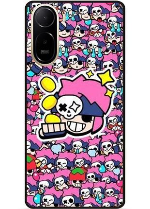 Силіконовий чохол бампер для xiaomi poco c81 pro стікери бравл пенни brawl
