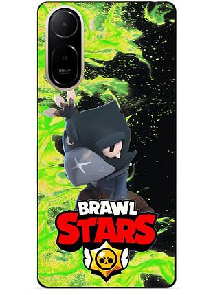 Чехол силиконовый бампер для xiaomi poco c81 pro с героем бравл ворон brawl
