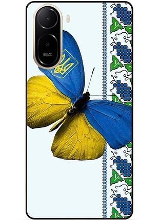 Силіконовий чохол бампер для xiaomi poco c81 pro з малюнком метелик україна метелик