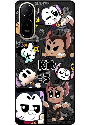 Силіконовий чохол бампер для xiaomi poco c81 pro з малюнком бравл кіт brawl kit