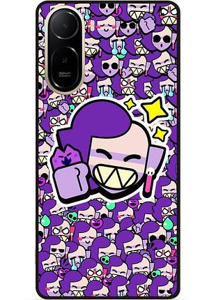 Силіконовий чохол бампер для xiaomi poco c81 pro стікери бравл эмз brawl