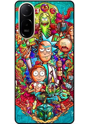 Силіконовий чохол бампер для xiaomi poco c81 pro з малюнком rick and morty рік і морті