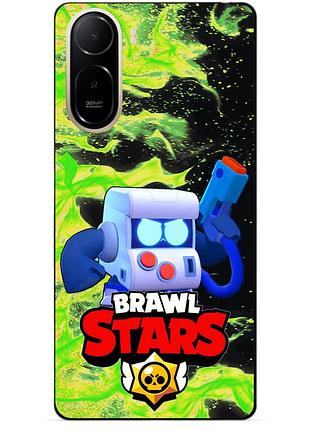Чехол силиконовый бампер для xiaomi poco c81 pro с героем бравл 8-бит brawl