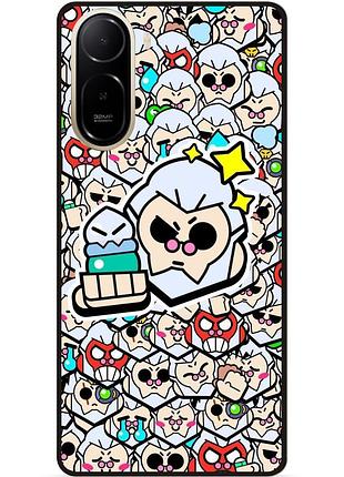 Силиконовый бампер чехол для xiaomi poco c81 pro стикеры бравл байрон brawl