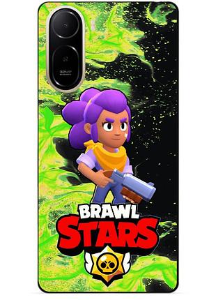 Чехол силиконовый бампер для xiaomi poco c81 pro с героем бравл шелли brawl