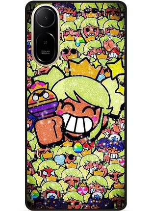 Силіконовий чохол бампер для xiaomi poco c81 pro стікери бравл менди brawl