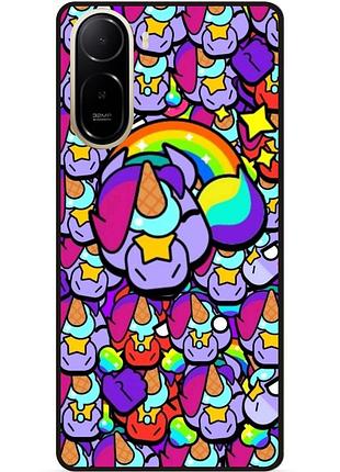 Силиконовый бампер чехол для xiaomi poco c81 pro стикеры бравл берри brawl
