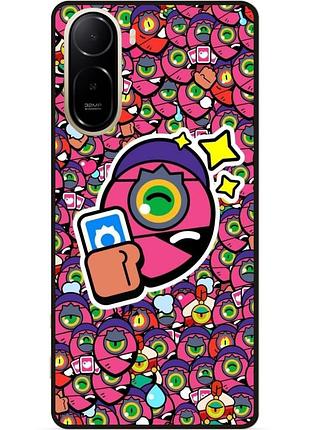 Силиконовый бампер чехол для xiaomi poco c81 pro стикеры бравл тара brawl