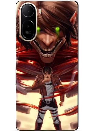 Чехол силиконовый бампер для xiaomi poco c81 pro с рисунком attack on titan атака титанов