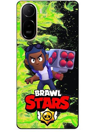 Чехол силиконовый бампер для xiaomi poco c81 pro с героем бравл брок brawl