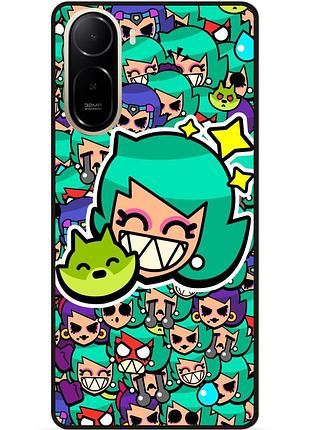 Силиконовый бампер чехол для xiaomi poco c81 pro стикеры бравл лола brawl
