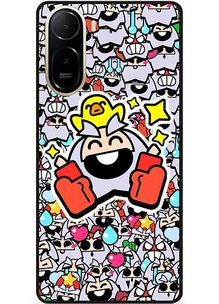 Силіконовий чохол бампер для xiaomi poco c81 pro стікери бравл динамайк brawl