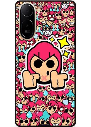 Силіконовий чохол бампер для xiaomi poco c81 pro стікери бравл кольт brawl