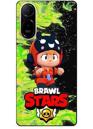 Чехол силиконовый бампер для xiaomi poco c81 pro с героем бравл беа снайпер brawl