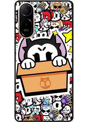 Силиконовый бампер чехол для xiaomi poco c81 pro стикеры бравл кит brawl