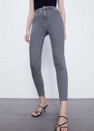 Джинси жіночі zara сірі скіні джинси 40