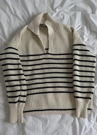 Светр zara в полоску