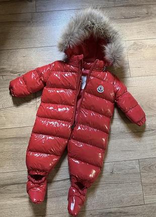 Зимовий фірмовий комбінезон moncler 68 розмір