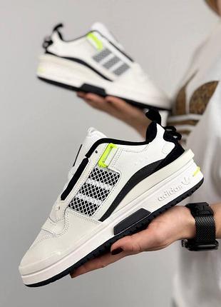 Жіночі кросівки adidas forum mod low white black lime