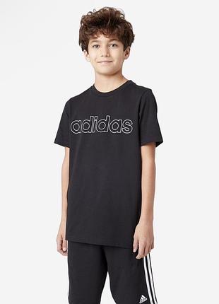 Футболка дитяча adidas essentials sportswear black gn4042 7-8 років, 122-128 см