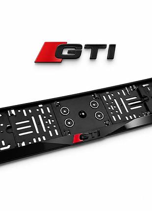 Рамка номера антихром gt "защіпка" 3d напис акрілова premium