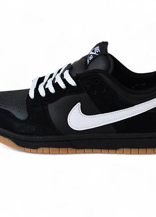 Nike sb dunk low pro black white чорні з білим 41