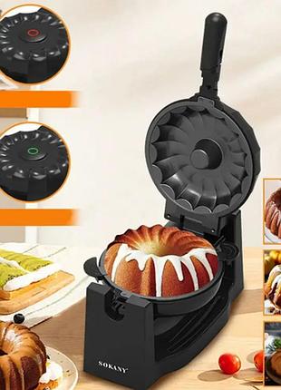 Электрическая тортовница sokany sk-bbq-837 1800 вт для выпечки бисквитов, коржей и пирогов