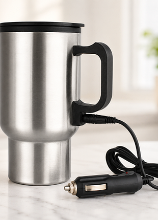 Автомобильная термокружка с подогревом от прикуривателя heated travel mug 48 тк-33, 350 мл