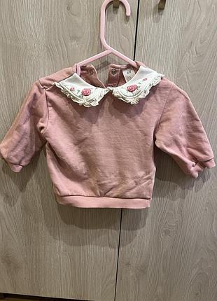 Кофта дитяча рожева h&m, розмір 74