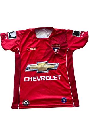 Футбольна джерсі ldu quito (лду кіто) chevrolet / червона футболка розмір 36 (s/xs)