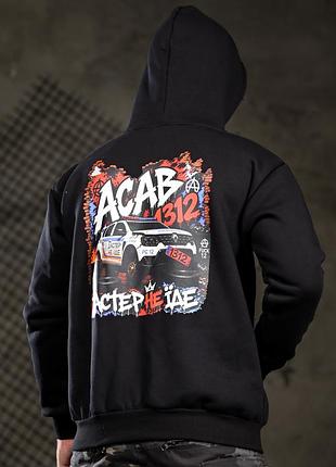 Мілітарі худі на флісі acab 🖤