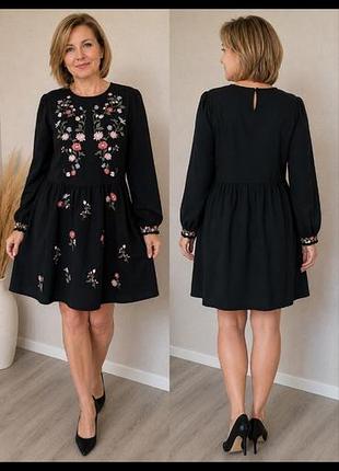 Вишита чорна сукня бренда h&m розмір м