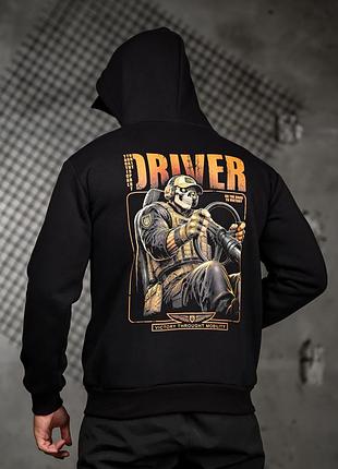 Мілітарі худі на флісі driver🖤