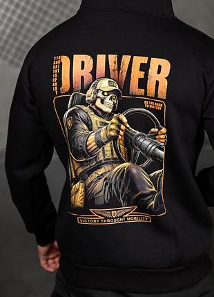 Мілітарі худі на флісі driver🖤 3