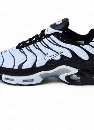 Nike air max plus tn white black белые с черным 41