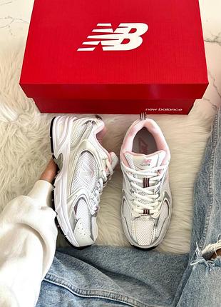 New balance 530 white silver pink v2.