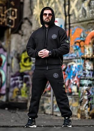 Зимовий спортивний костюм чоловічий stone island terra! костюм зимний спортивный мужской stone island! зимний спортивный костюм на трёхнитка на флисе!