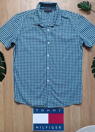 Брендовая рубашка tommy hilfiger. для мальчика рост 152-158см