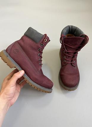 Ботинки timberland premium 6inch red 38(24cm)