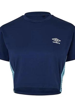 Спортивна футболка топ жіноча синя umbro короткий рукав