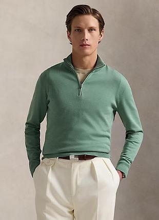 Ralph lauren коттоновый zip светер