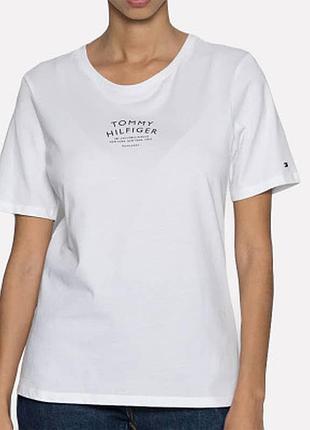 Жіноча біла футболка tommy hilfiger xs