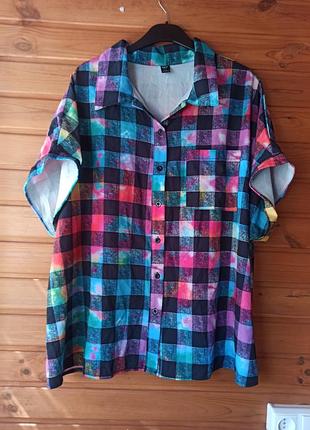 Рубашка в клетку р.3xl