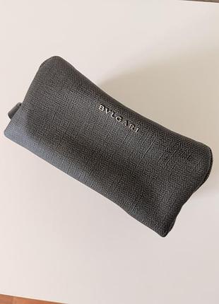 Сумка bvlgari dark grey/black coated canvas herringbone toiletry pouch