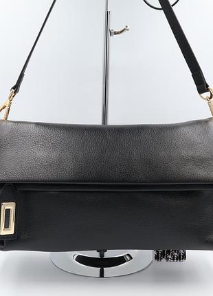 Сумка женская кожаная polina & eiterou m1294-1p black