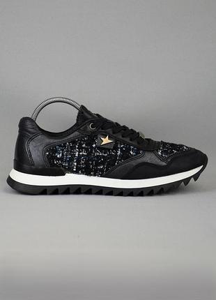 Cetti lux sportive leather boucle кросівки жіночі шкіряні з букле чорні іспанія оригінал 39 р/25 см golden goose premiata liu jo as98 hogan