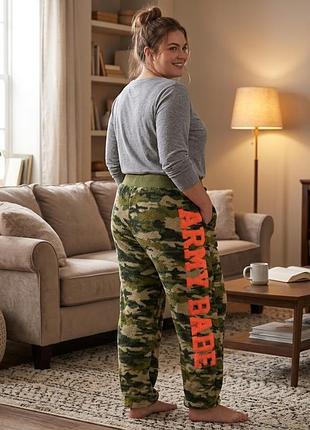 Теплые домашние плюшевые штаны на резинке bobbie brooks (3xl)