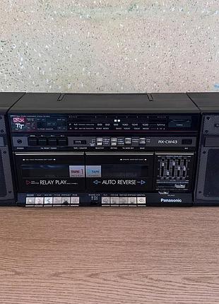 Двухкассетная  магнитола panasonic rx-cw43