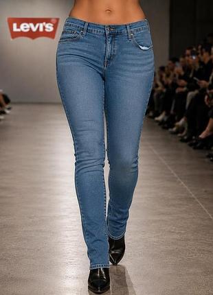 Женские джинсы levi's синие xl хлопковые с эластаном