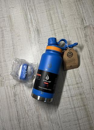 Термопляшка / спортивний термос ideus fujisan (32 oz / ~950 мл), синя